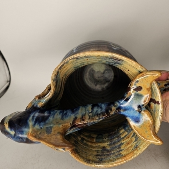 Hand made, hand thrown art pottery pitcher - Picture 3 of 7